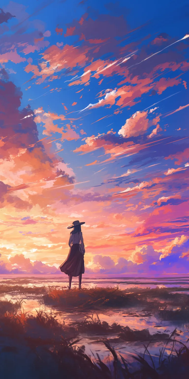 anime wallpaper lock screen sunset, 1920x1080, 2560x1440, sky, flcl