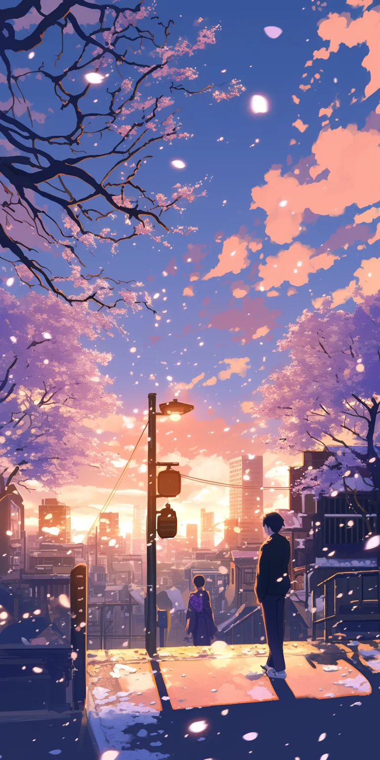 purple anime background winter, sakura, lofi, hyouka, noragami