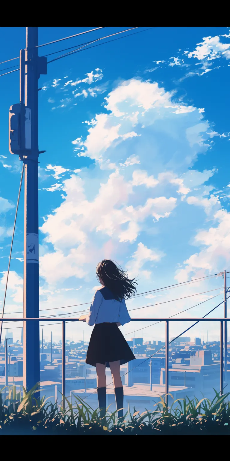 90s anime aesthetic wallpaper hyouka, sky, bocchi, tomori, lofi