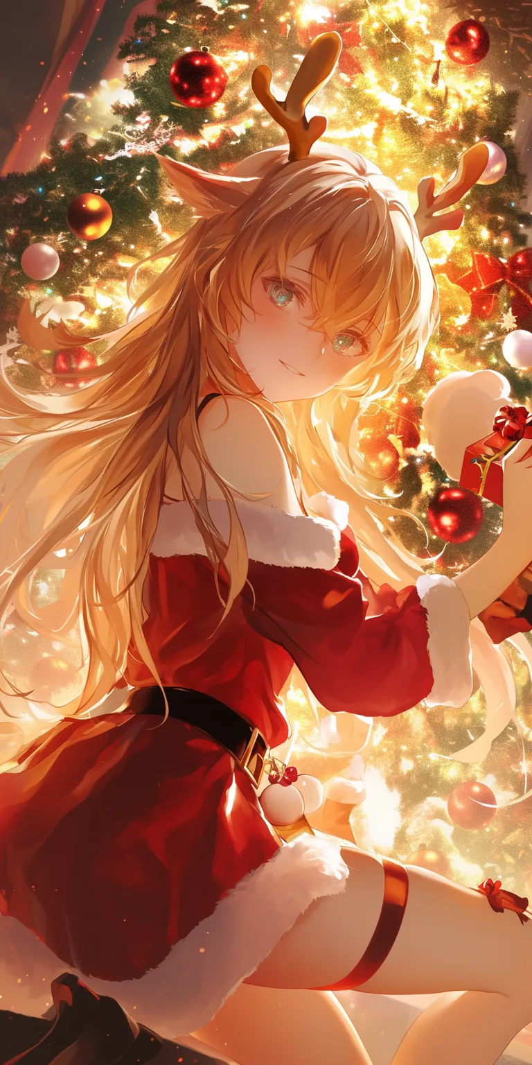 anime christmas wallpaper christmas, asuna, rwby, shinobu, nazuna