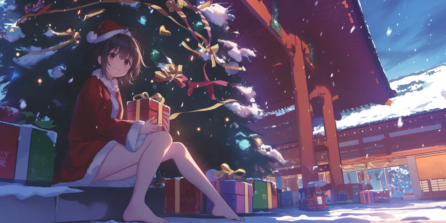 anime christmas wallpaper hyouka, tomori, christmas, xmas, hanayome