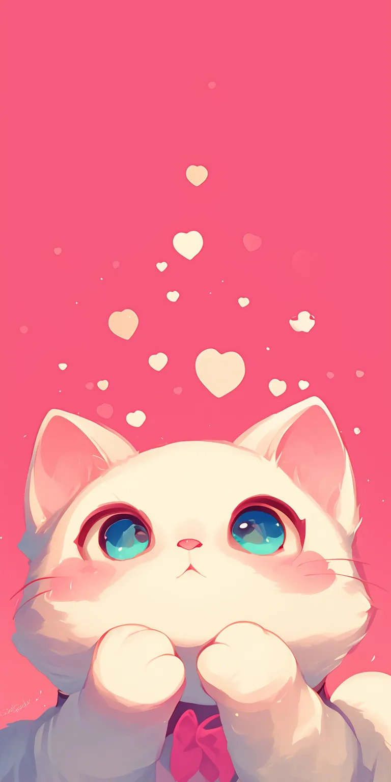 cute cat wallpaper cartoon kitty, kawaii, cat, wallpaper, lockscreen