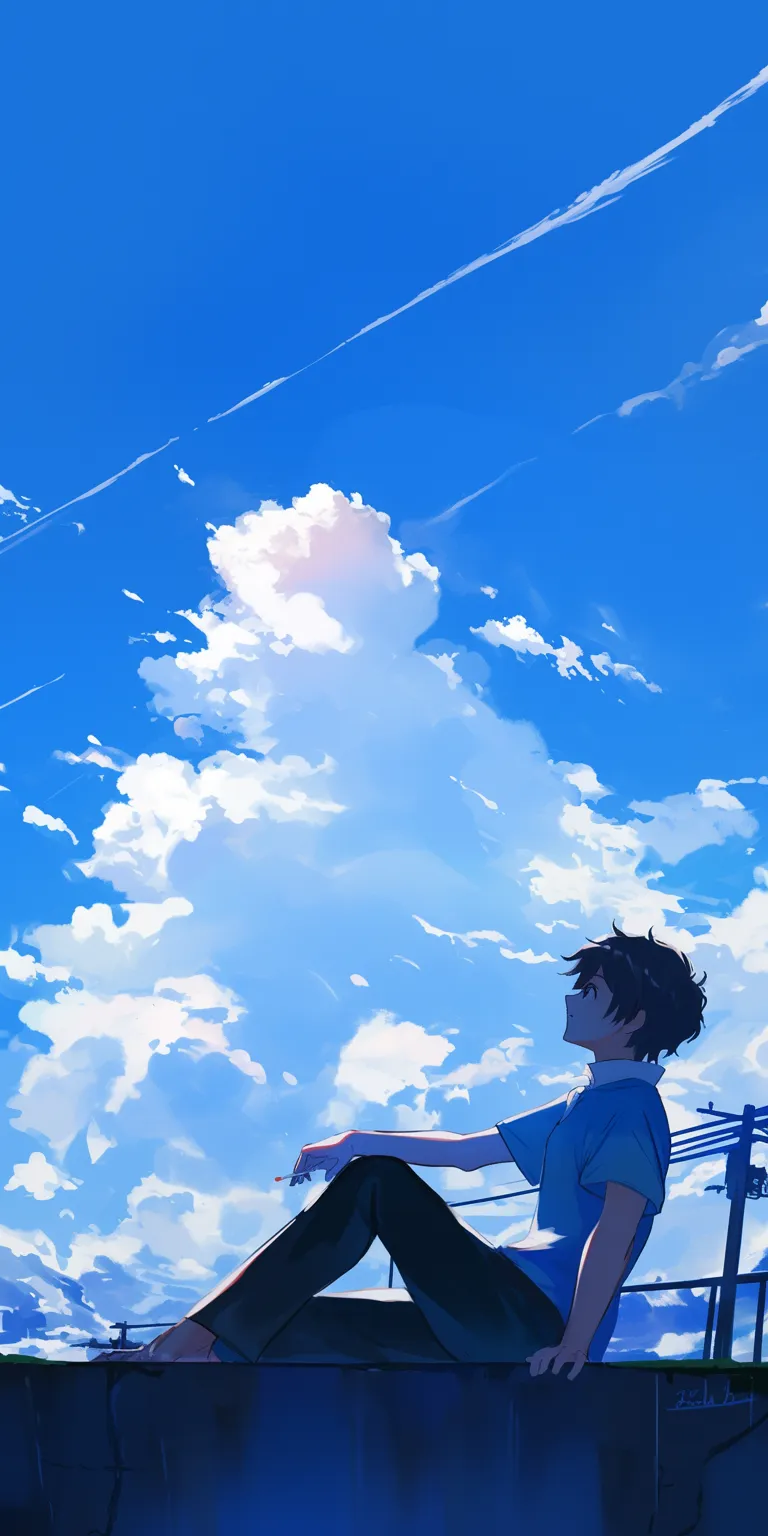 hd anime wallpaper sky, ciel, haru, yuujinchou, ghibli
