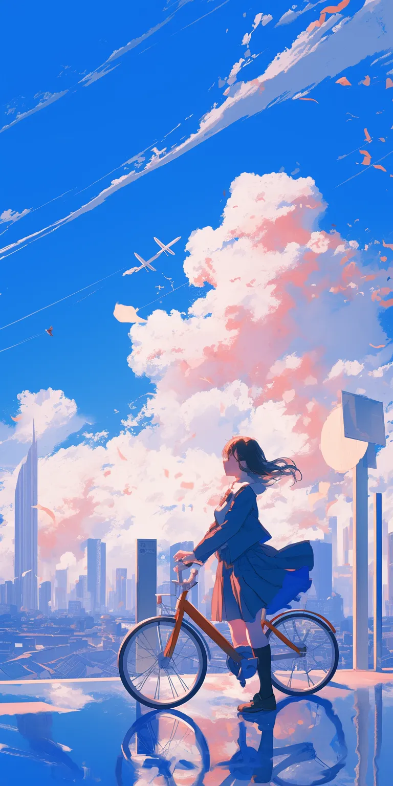 anime wallpaper lock screen sky, lofi, ciel, 3440x1440, 2560x1440