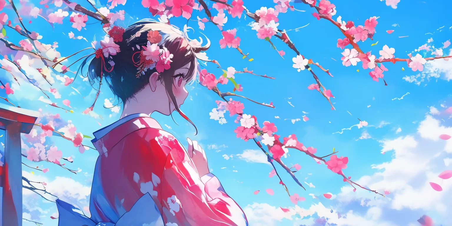 anime cherry blossom wallpaper sakura, blossom, 1920x1080, 2560x1440, haru