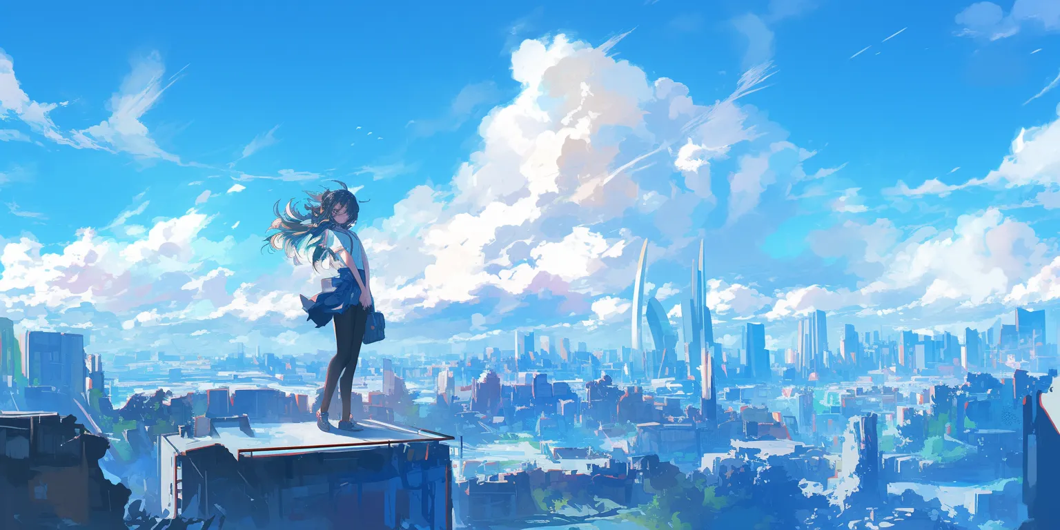 wallpaper mobile anime 3440x1440, flcl, ciel, 1920x1080, sky