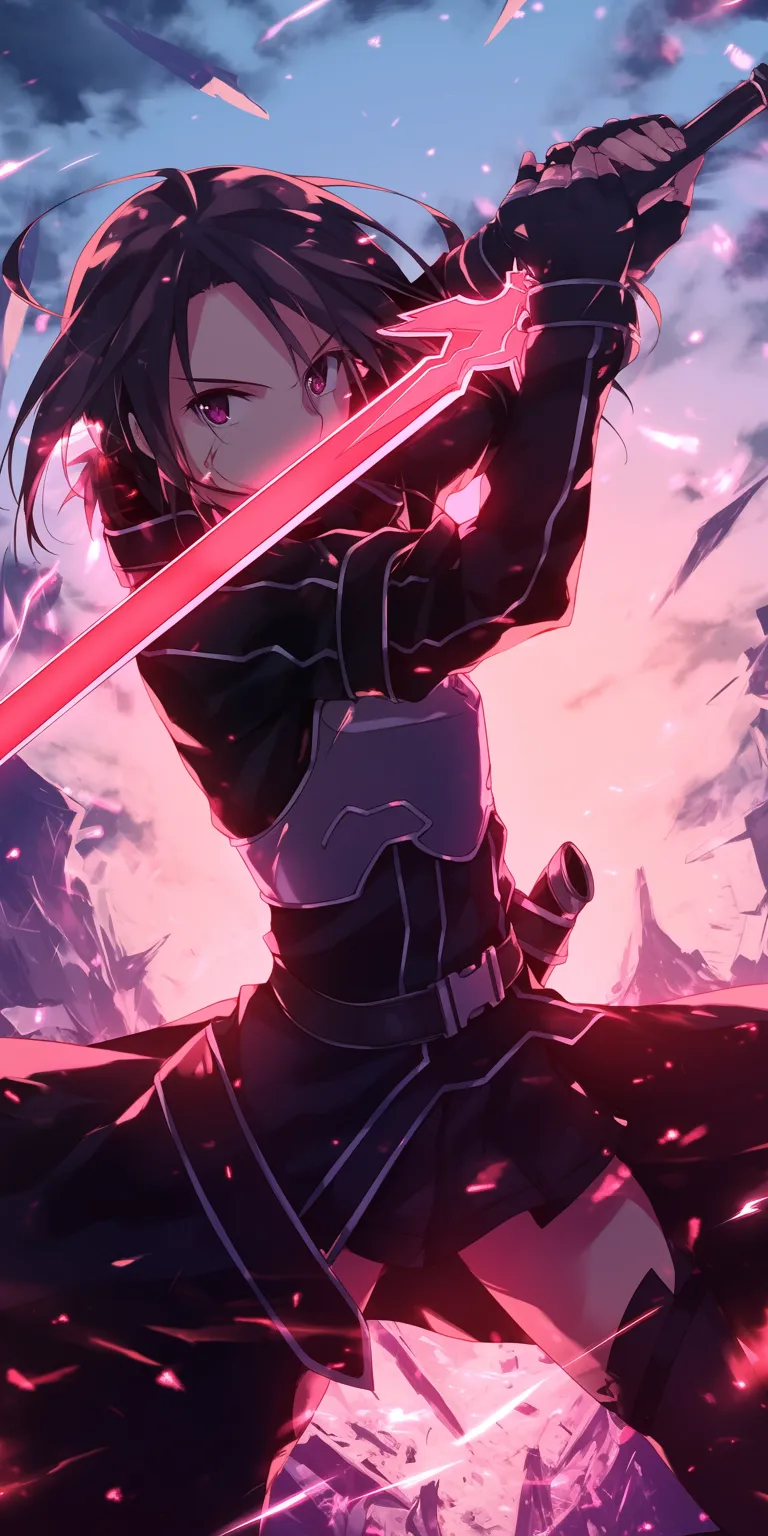 sword art online wallpaper phone kirito, sao, lagann, touka, yato