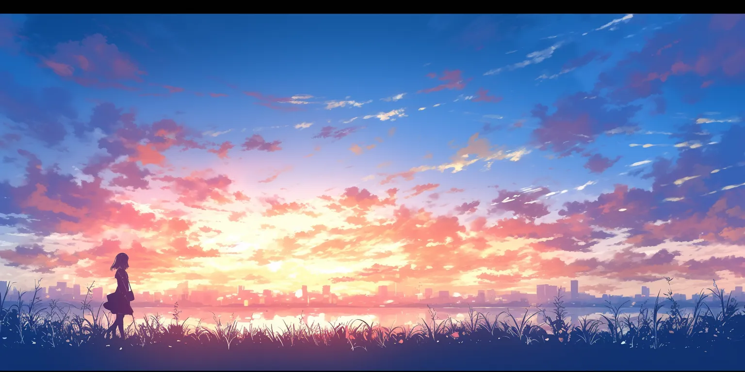 anime sunset wallpaper sunset, 3440x1440, ultrawide, 1366x768, backgrounds