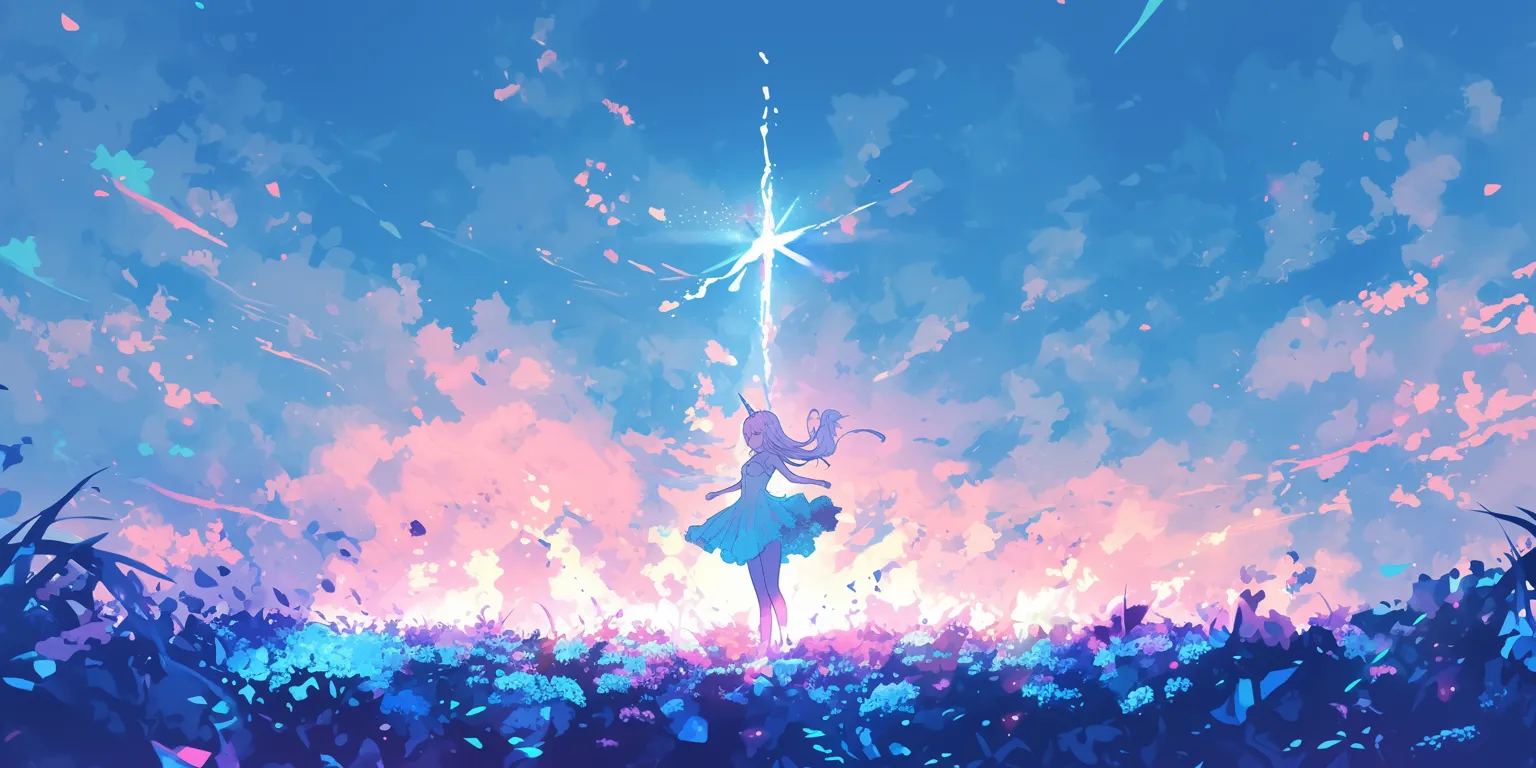 unicorn wallpaper cute star, fairy, aqua, mirai, sky