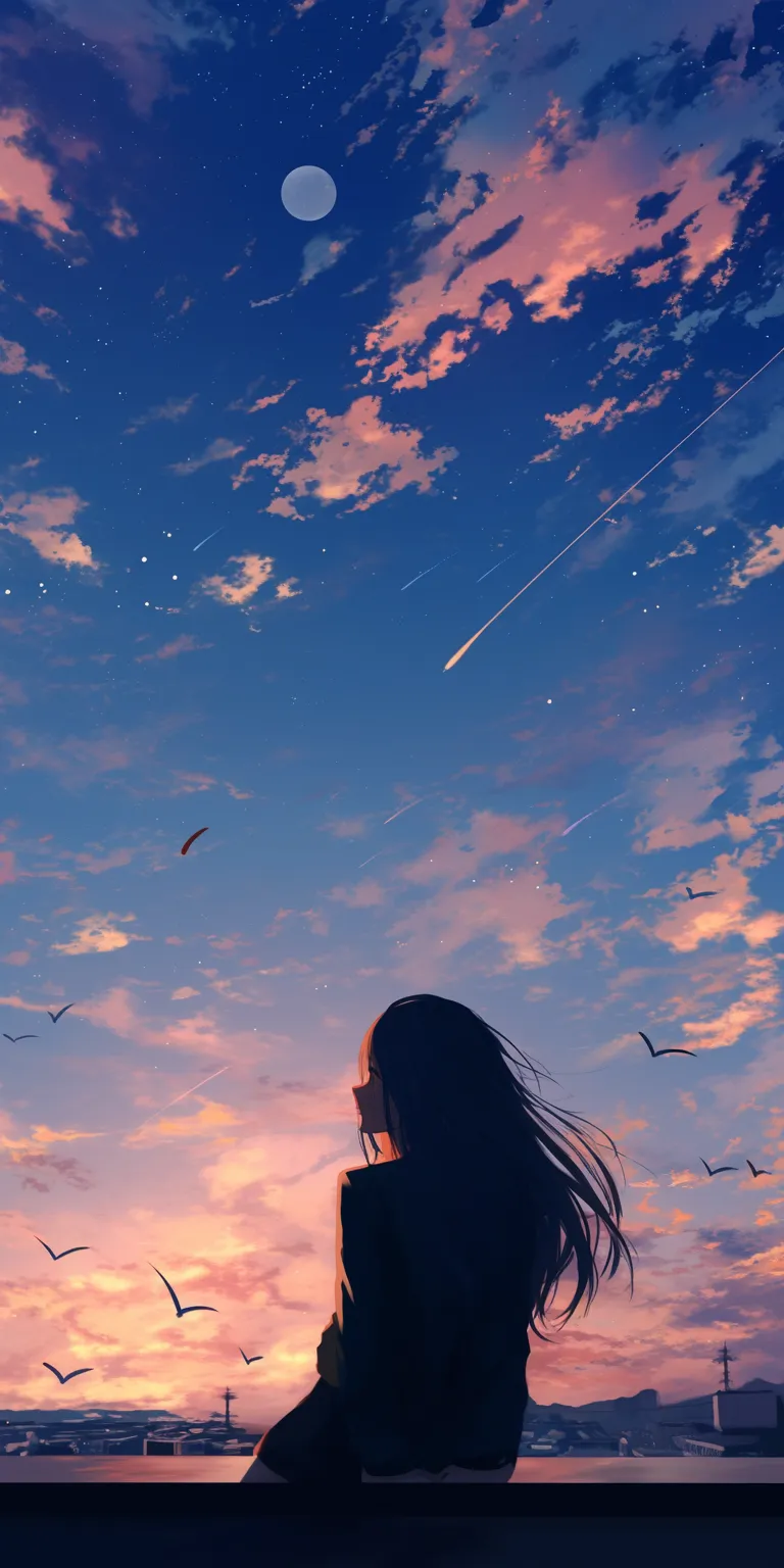 anime sad wallpaper sky, ciel, lockscreen, sunset, fate