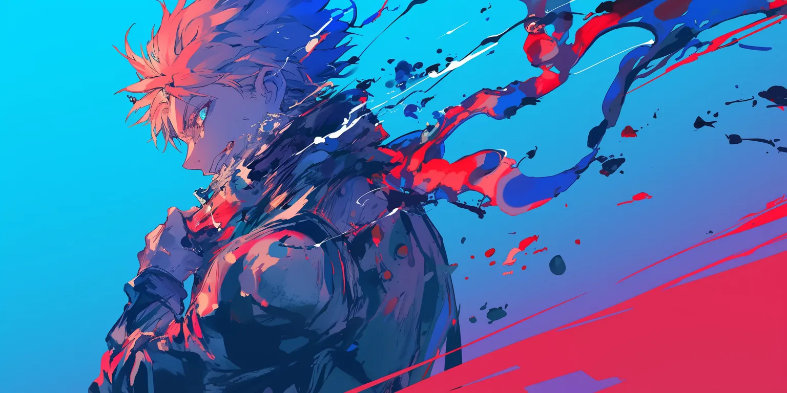 anime wallpaper gojo 2560x1440, 3440x1440, 1920x1080, kaneki, paint