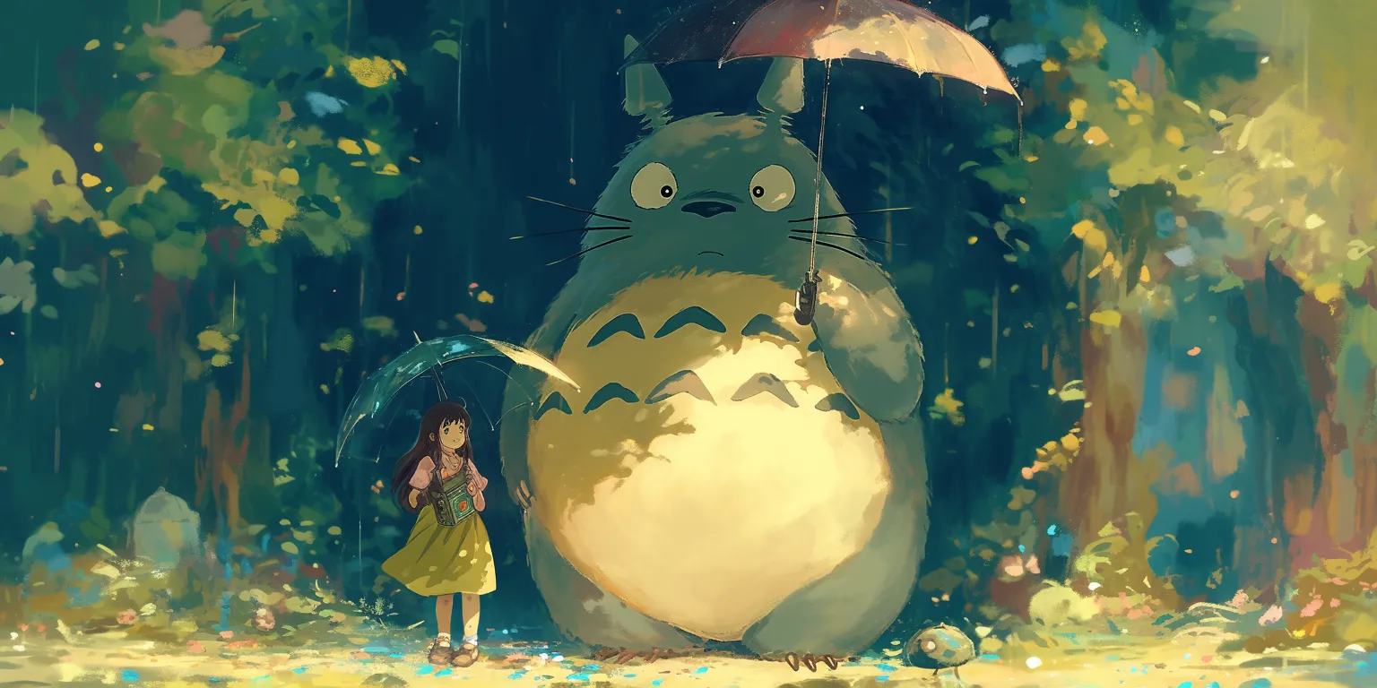 totoro iphone wallpaper totoro, ghibli, rain, lofi, 1920x1080