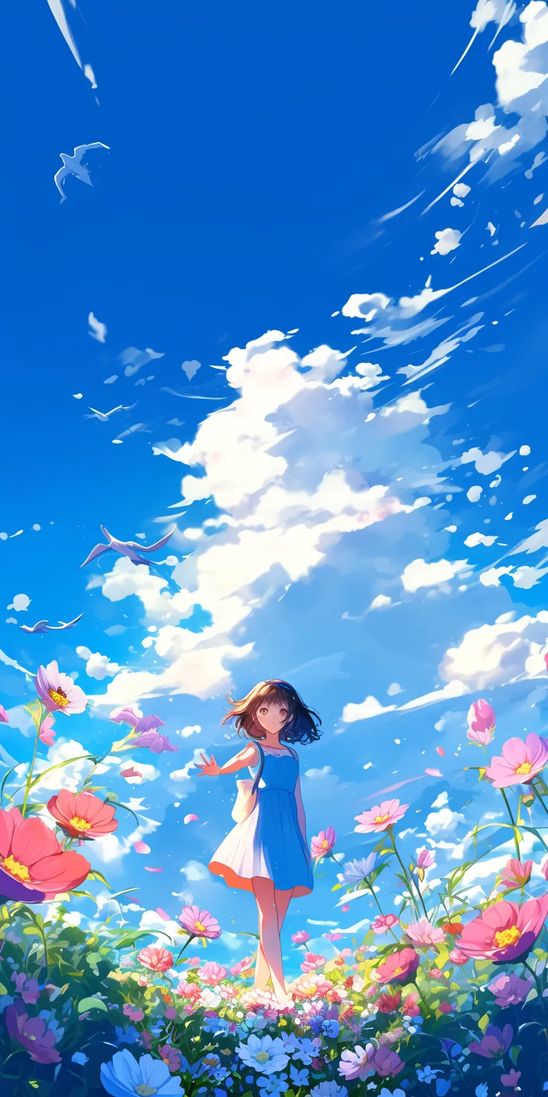 anime wallpaper aesthetic sky, ghibli, ponyo, cover, sakura