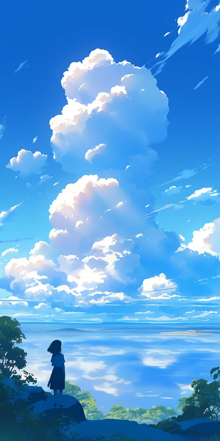 cartoon desktop wallpaper sky, ciel, backgrounds, ghibli, 3440x1440