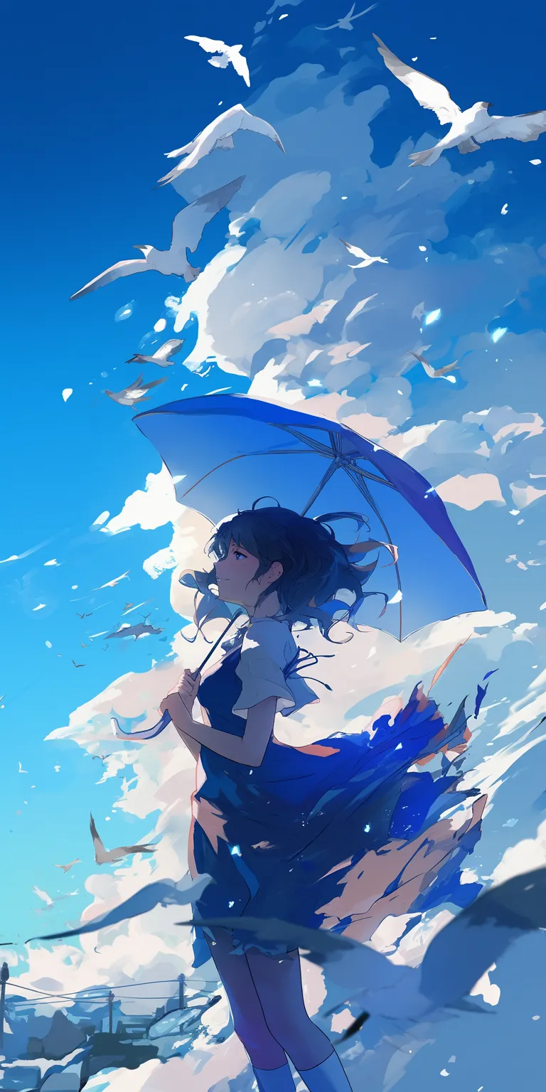 anime lock screen sky, rain, ciel, ocean, lockscreen