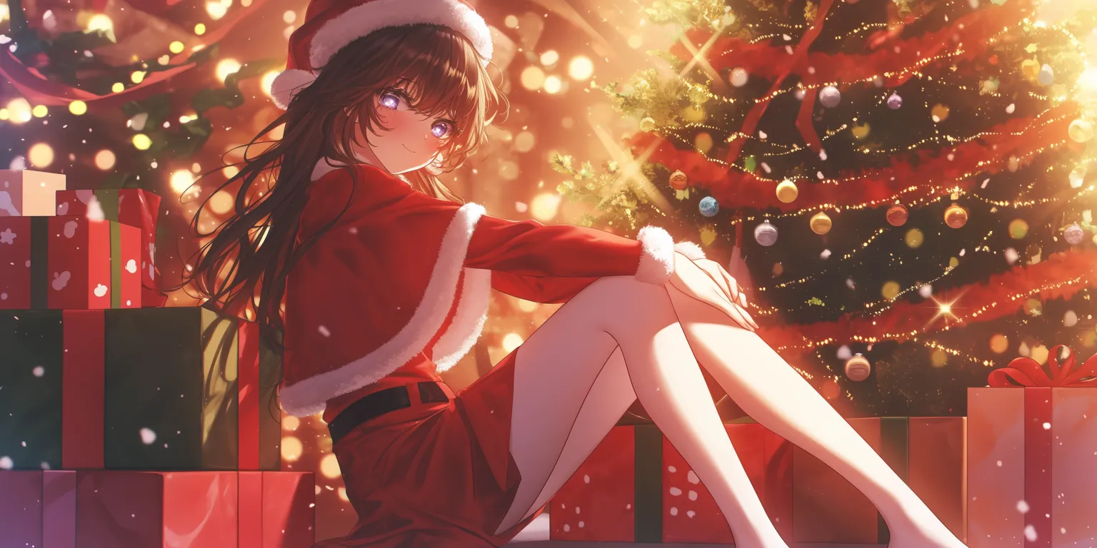 xmas anime wallpaper christmas, yumeko, xmas, tomori, kakegurui