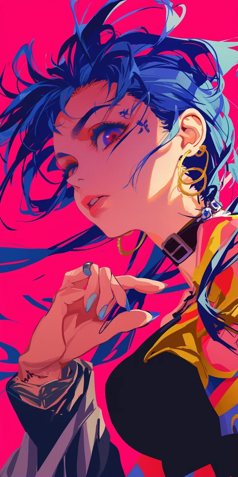 90s anime wallpaper nezuko, illumi, uta, lockscreen, kimetsu