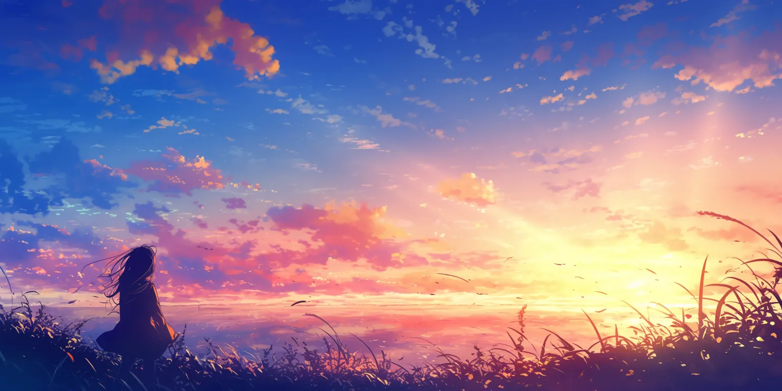anime wallpaper 4k sunset, 2560x1440, sky, 3440x1440, background