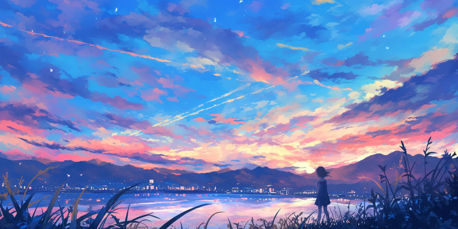 anime background ciel, sky, scenery, natsume, yuujinchou
