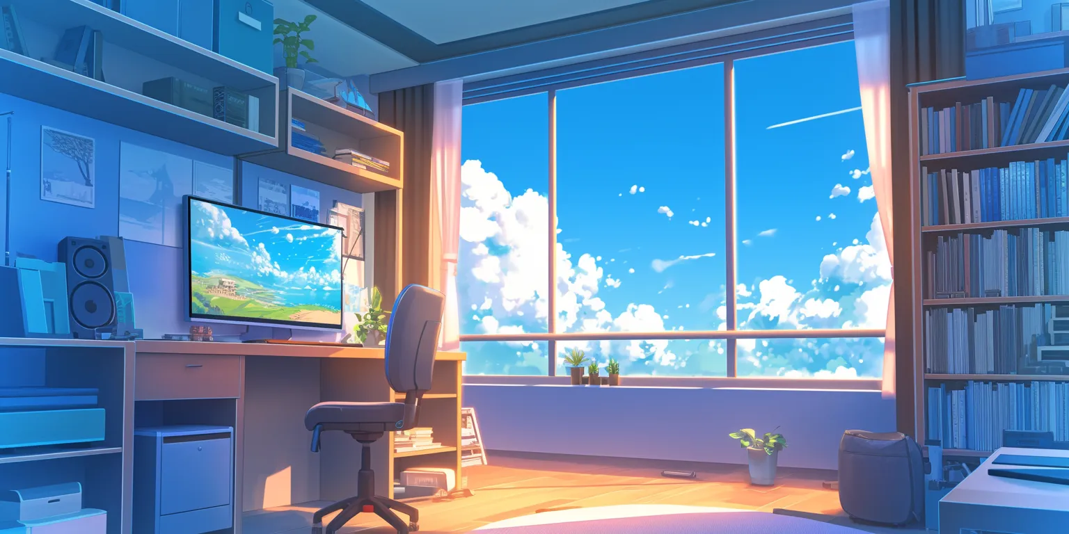anime bedroom background windows, classroom, lofi, room, backgrounds