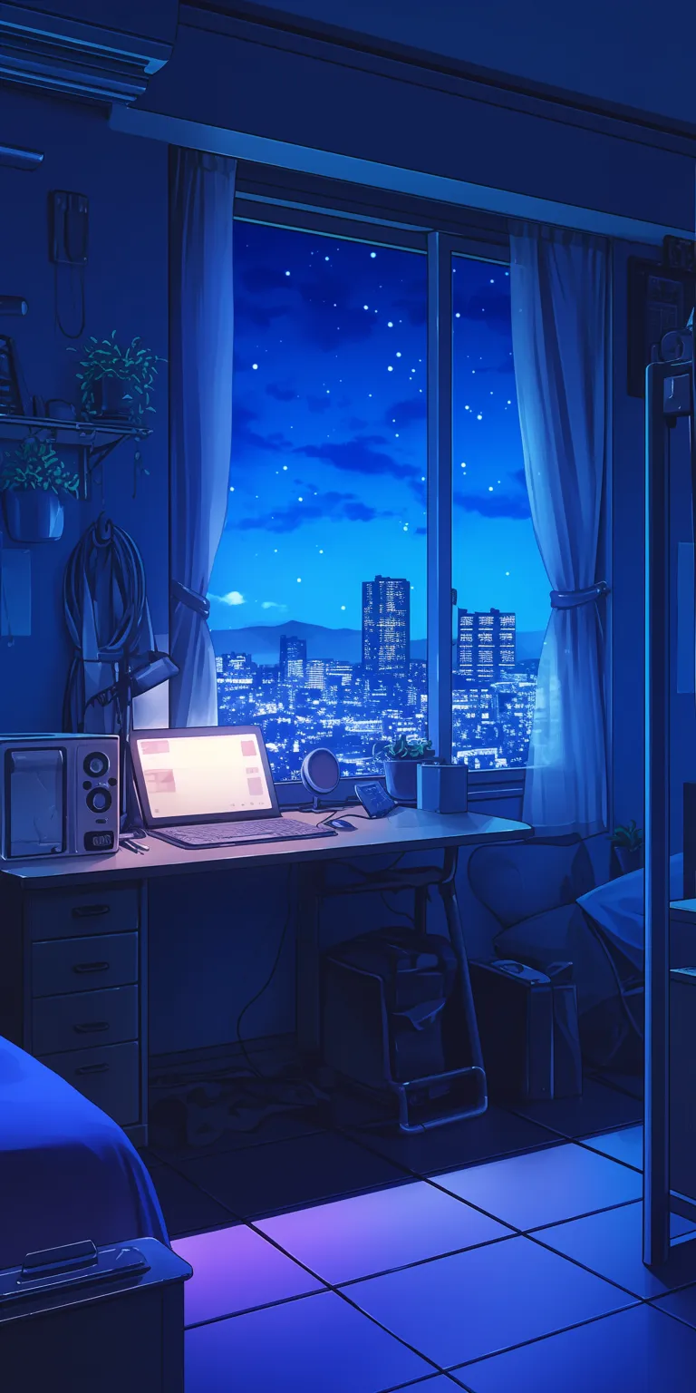 anime room background lofi, room, windows, backgrounds, ciel