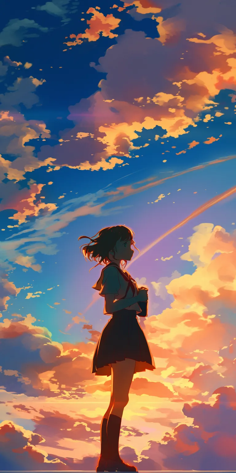 anime laptop wallpaper sky, sunset, flcl, ghibli, 1920x1080