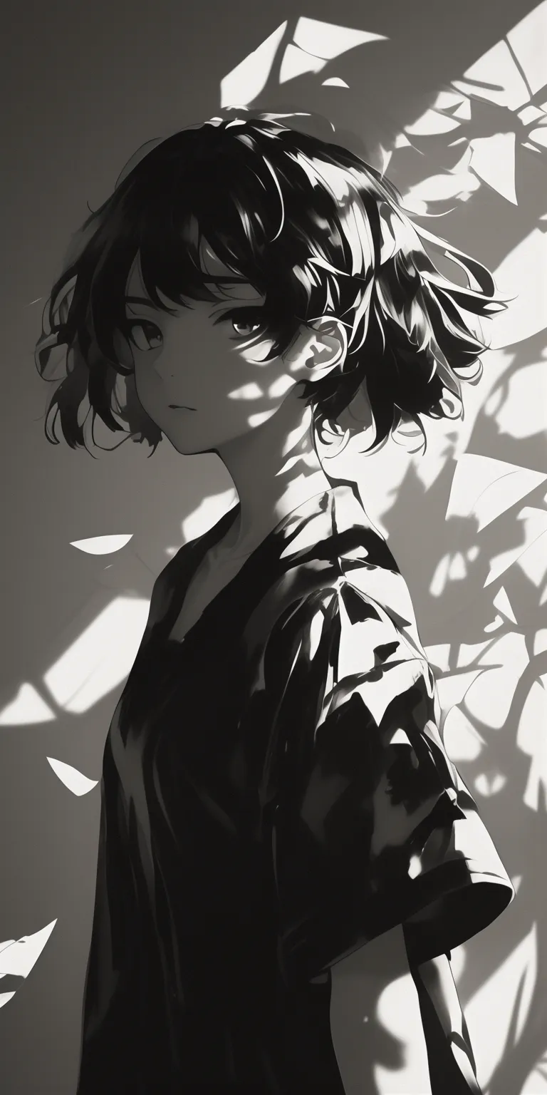 black and white anime wallpaper touka, haru, shadow, dazai, makoto