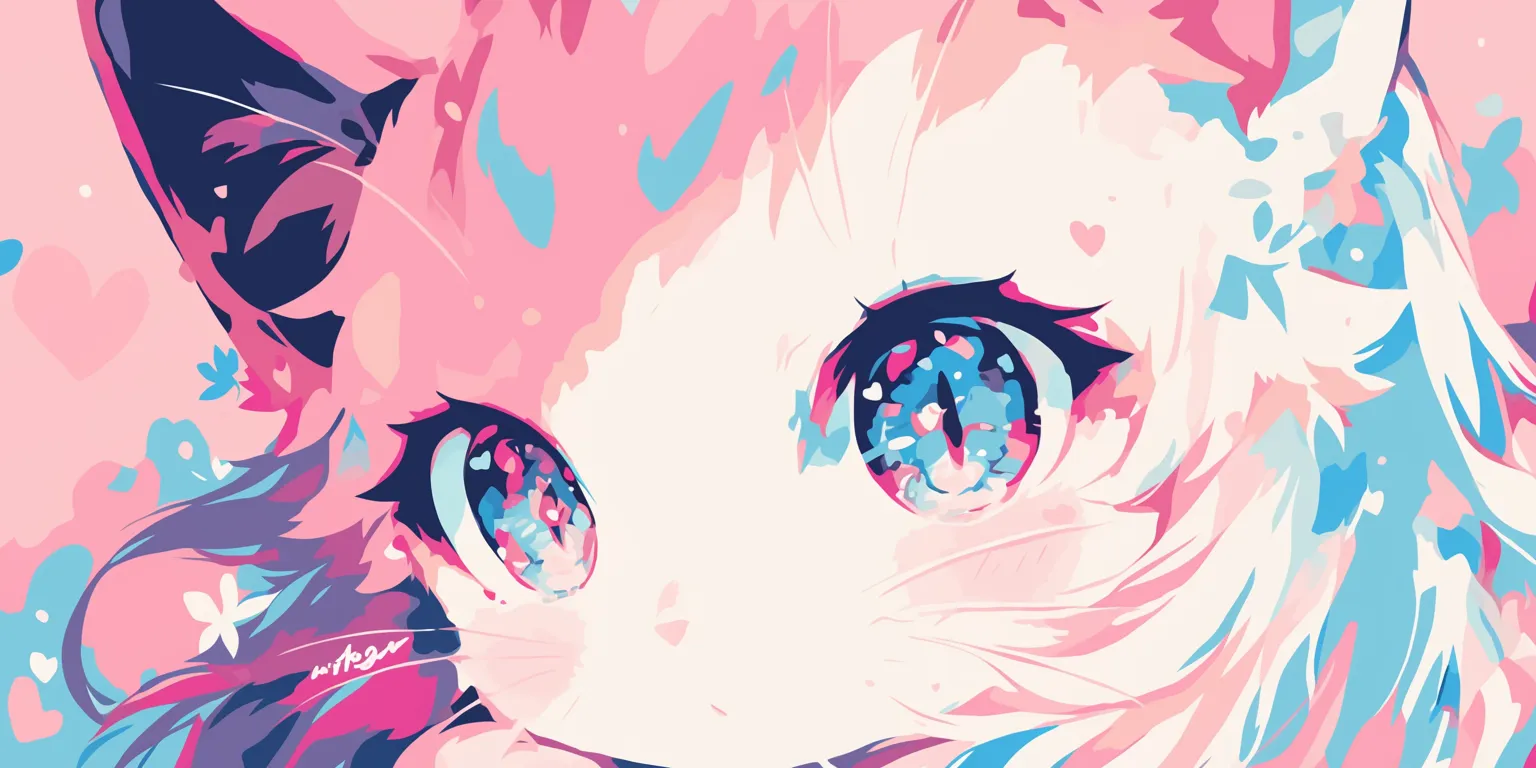 wallpaper cat cute madoka, eyes, mirai, fox, franxx