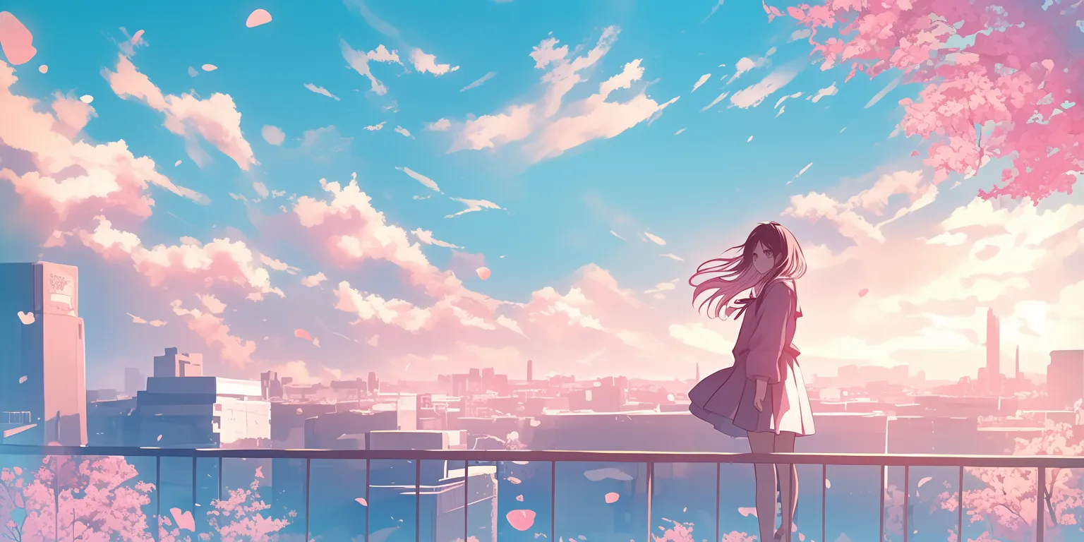 pink anime background 2560x1440, 1920x1080, 3440x1440, sky, ciel