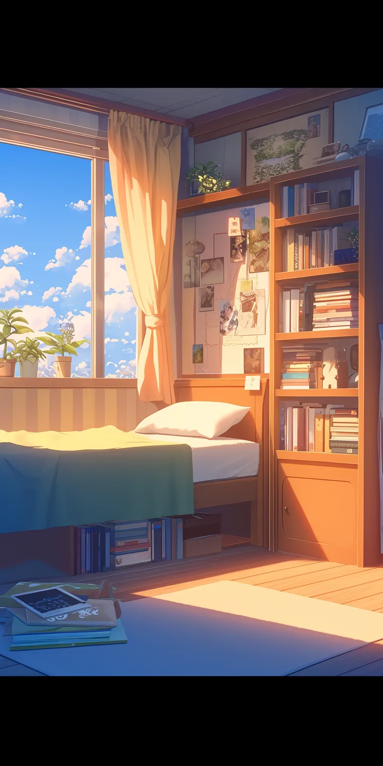 anime bedroom background room, bedroom, lofi, backgrounds, ghibli