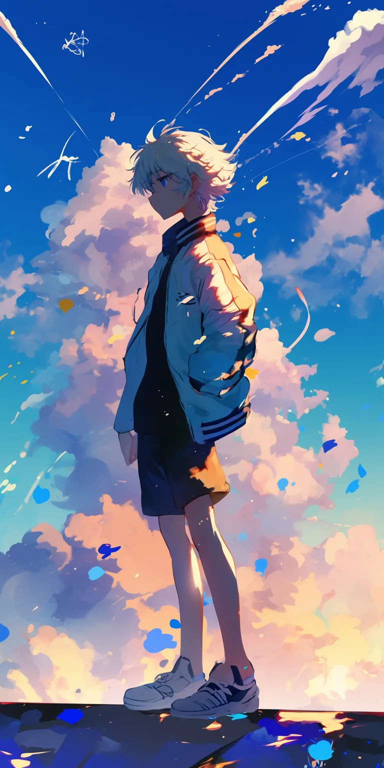 background wallpaper anime sky, ciel, flcl, mushishi, haru