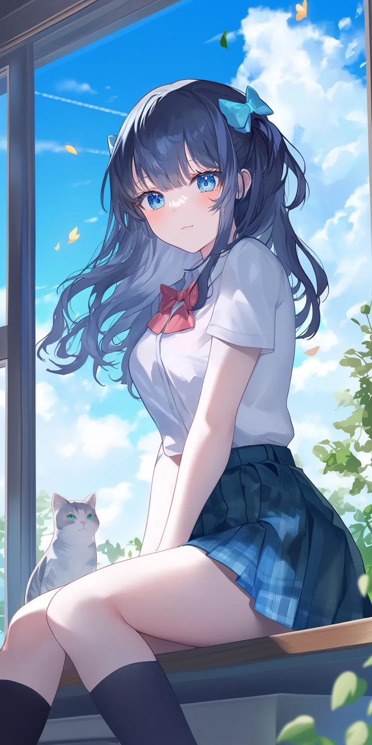 cute anime wallpaper oregairu, hinata, sky, kuroko, miya
