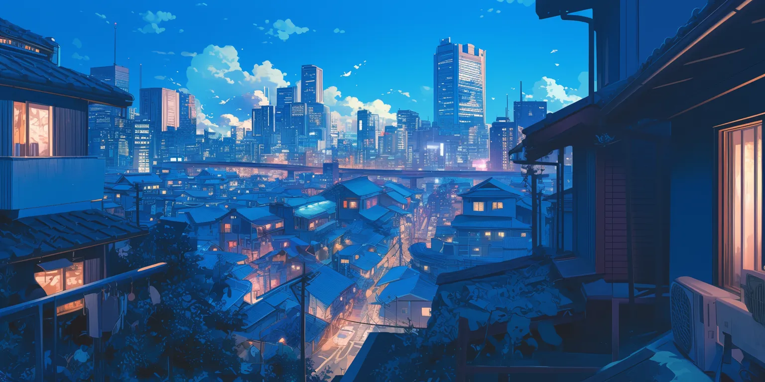 anime background night tokyo, 3440x1440, japan, 2560x1440, flcl