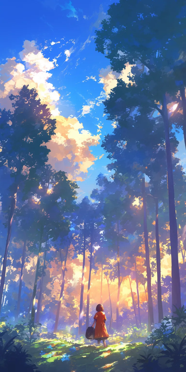 free moving wallpapers forest, sky, mushishi, backgrounds, ghibli