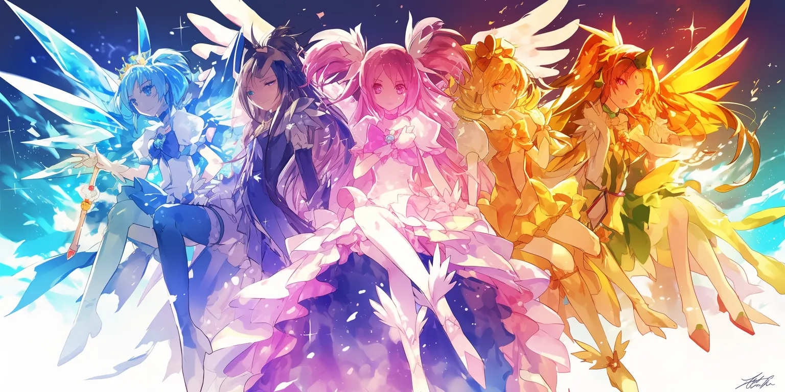 glitter force wallpaper madoka, kamisama, 1366x768, seraph, noragami