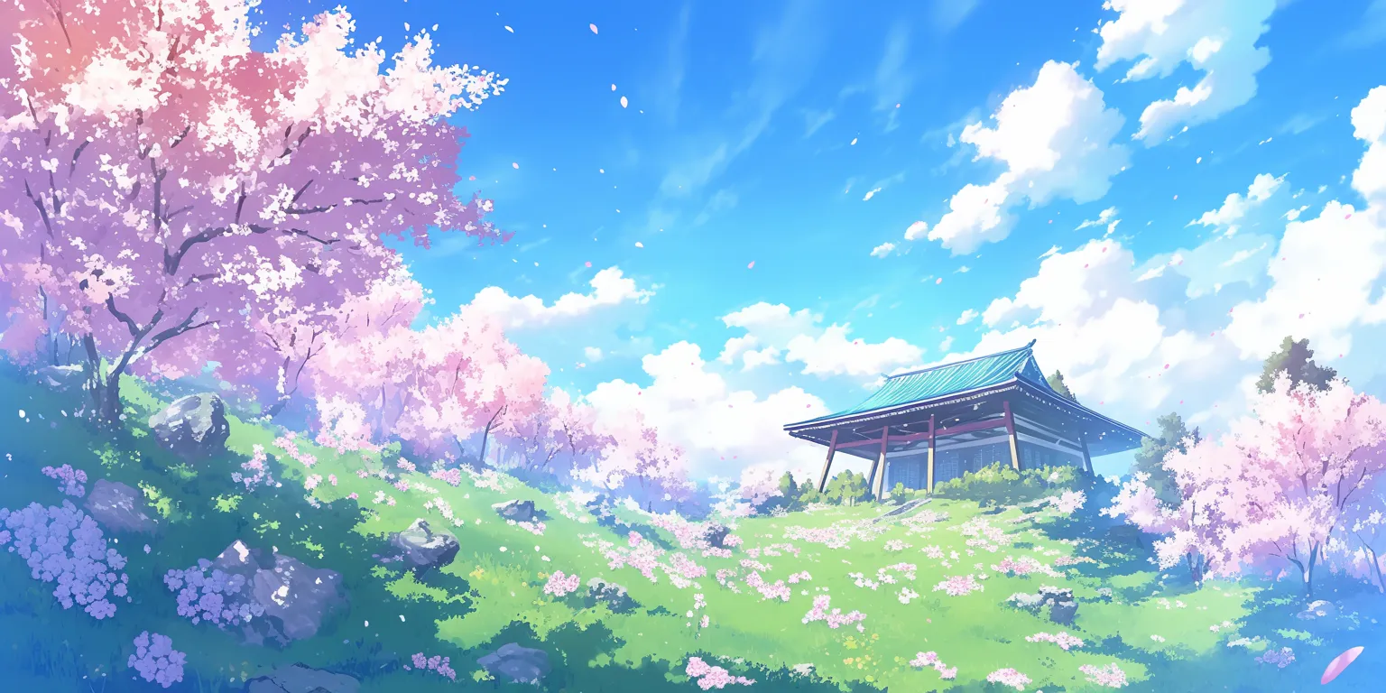 cherry blossom anime wallpaper evergarden, noragami, yuujinchou, scenery, backgrounds