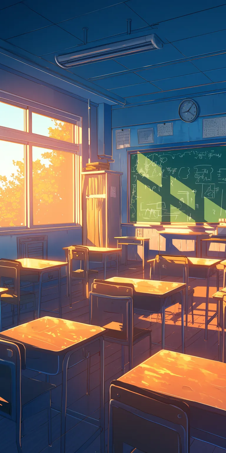 anime classroom background classroom, study, teacher, backgrounds, lofi