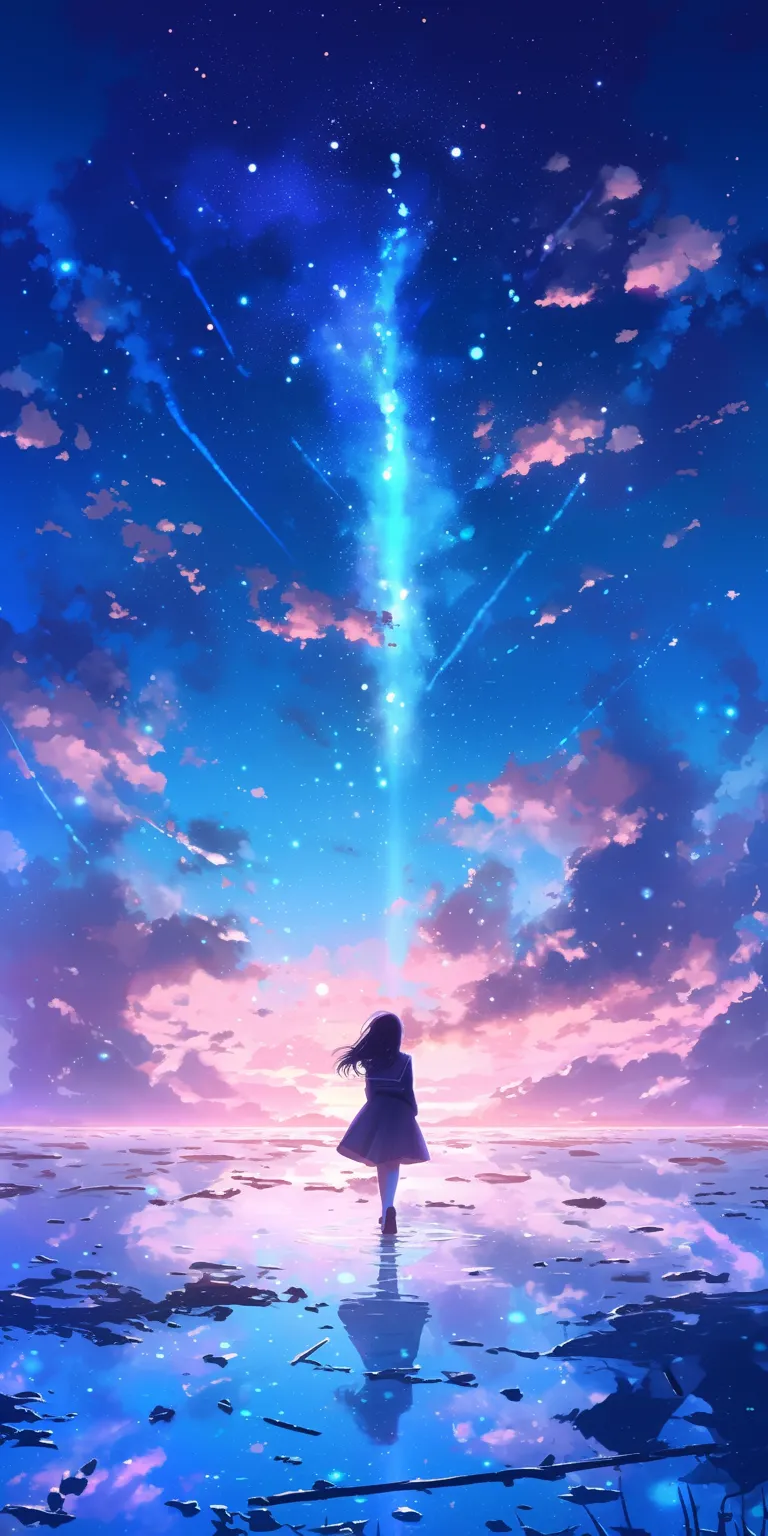 anime wallpaper cool sky, lockscreen, franxx, galaxy, noragami