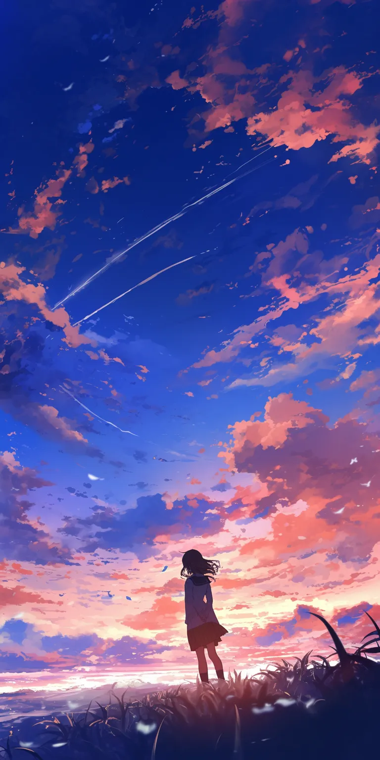 moving anime wallpaper sky, ciel, sunset, flcl, noragami