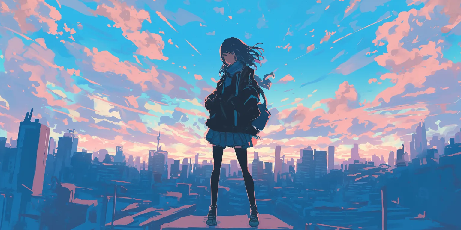 chill anime wallpaper sky, ciel, noragami, flcl, dororo