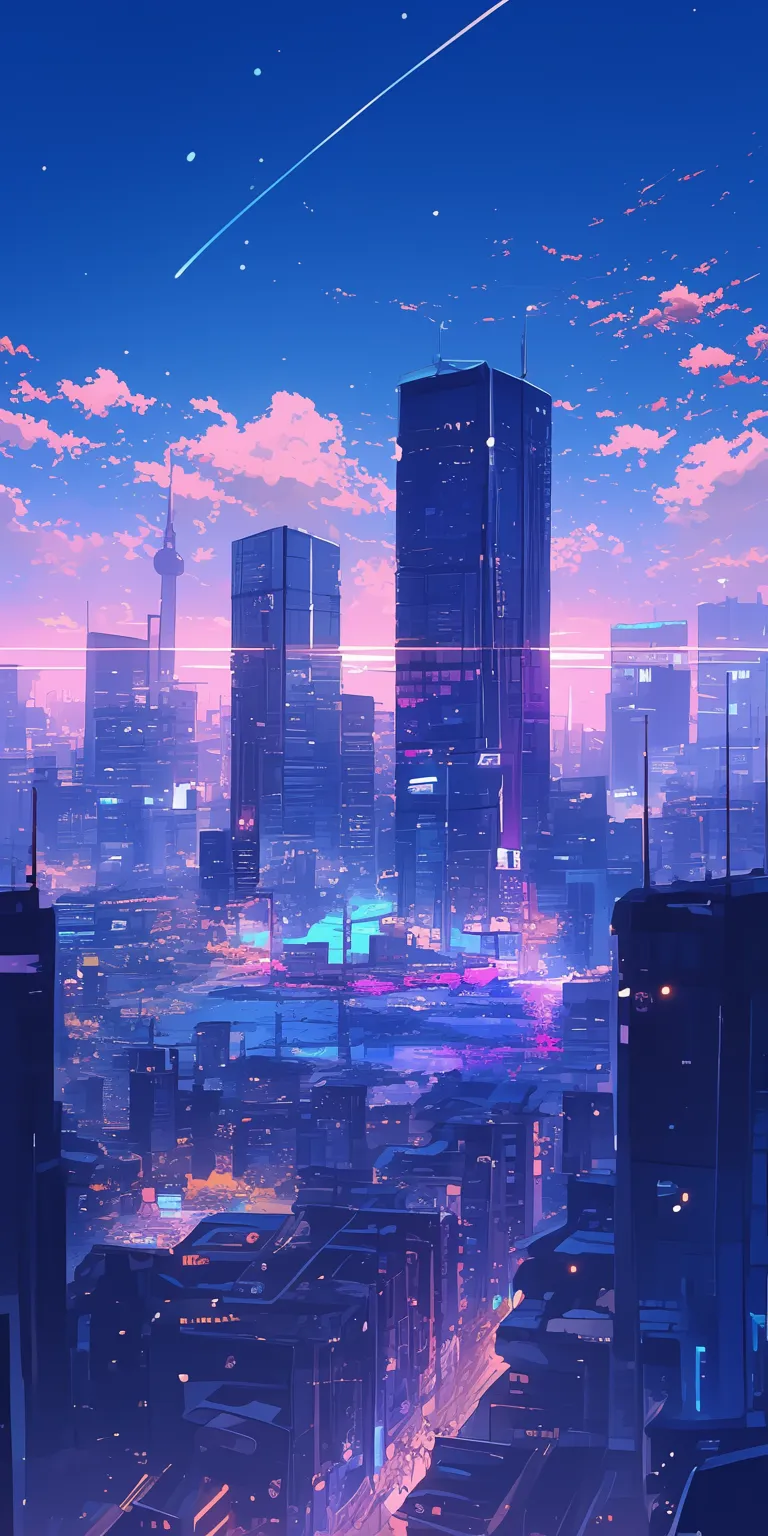 anime city background cyberpunk, tokyo, 3440x1440, city, lofi
