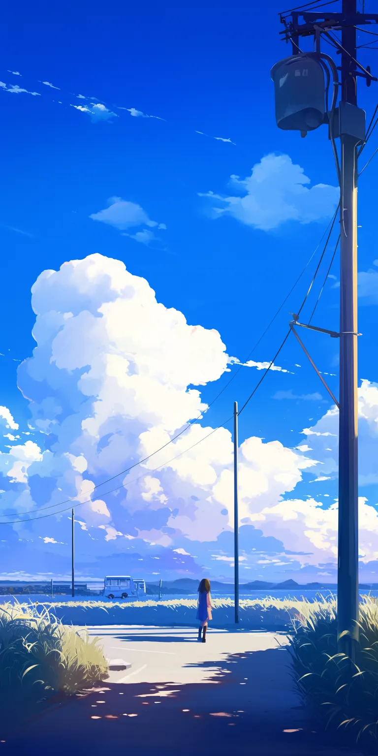 anime background 4k sky, flcl, backgrounds, 3440x1440, lofi