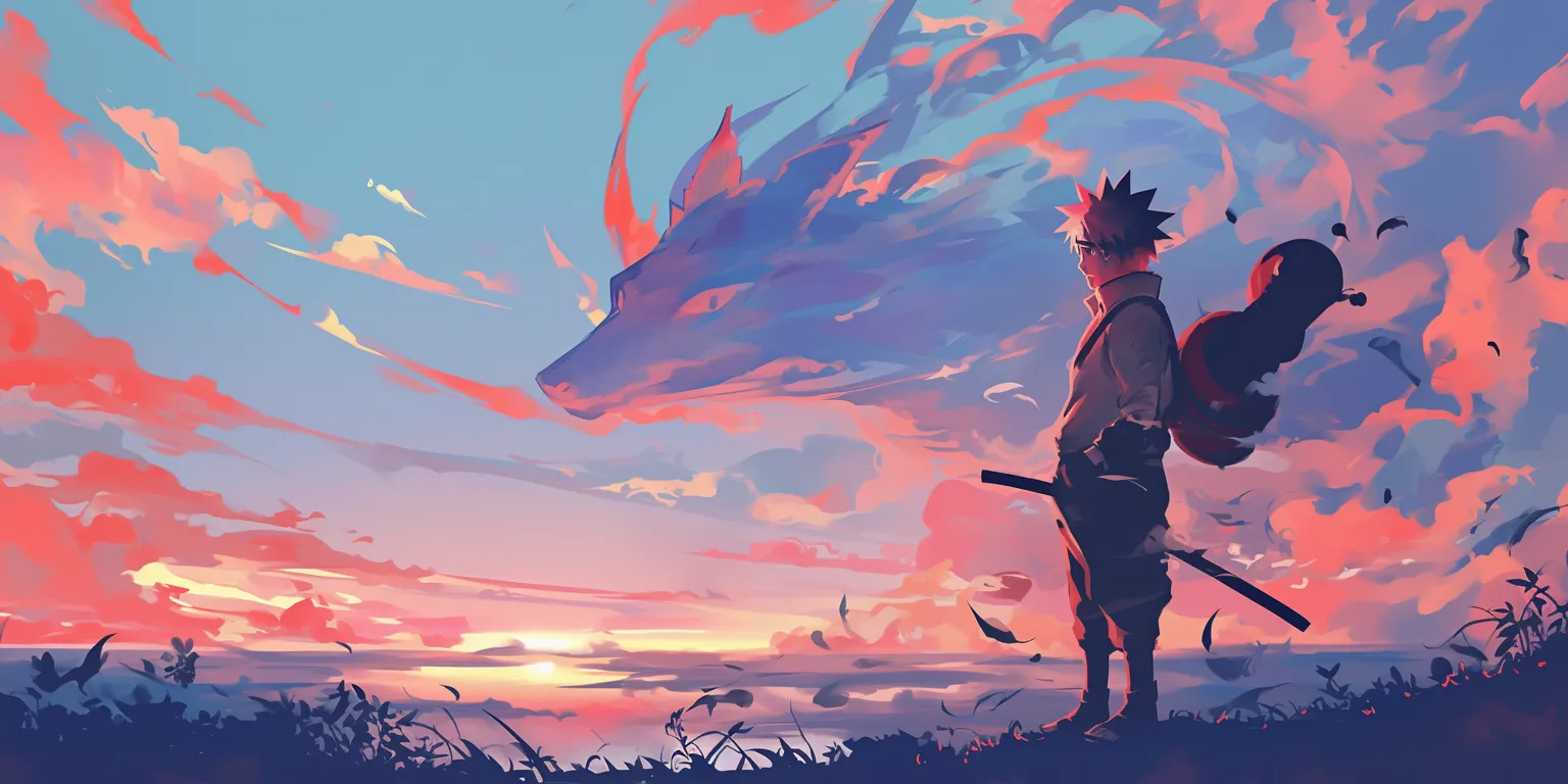 naruto wallpaper 4k phone flcl, champloo, mononoke, mushishi, sunset