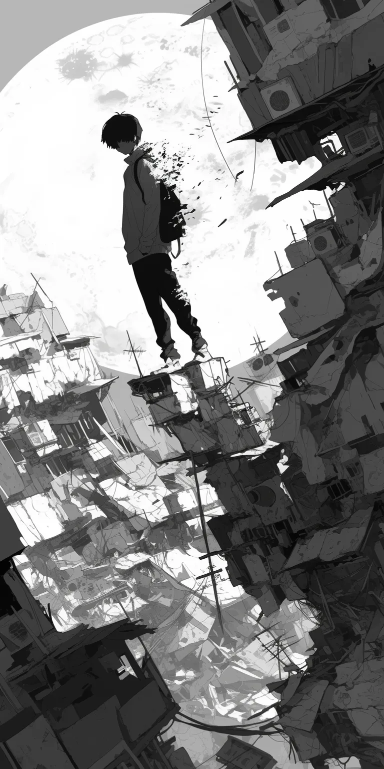 black and white anime wallpaper flcl, vertical, erased, mushishi, akira