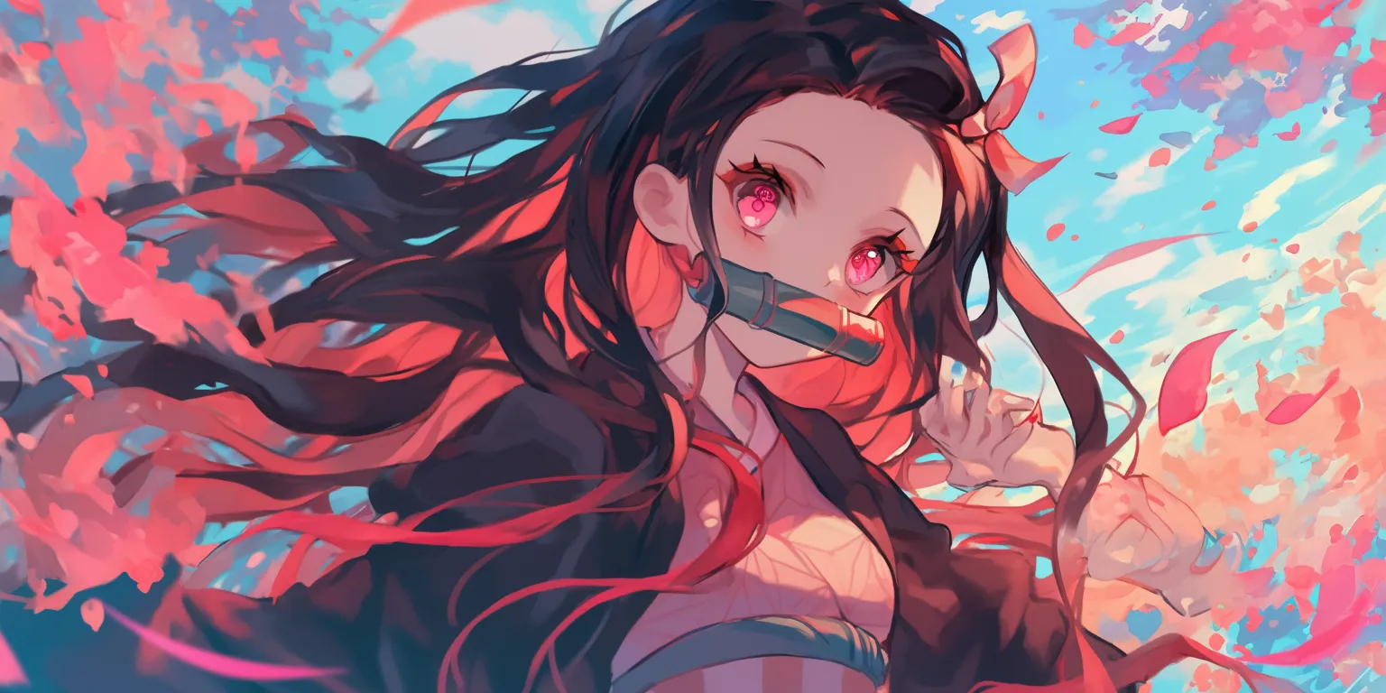 nezuko wallpaper cute nezuko, illumi, kimetsu, kaguya, 1920x1080