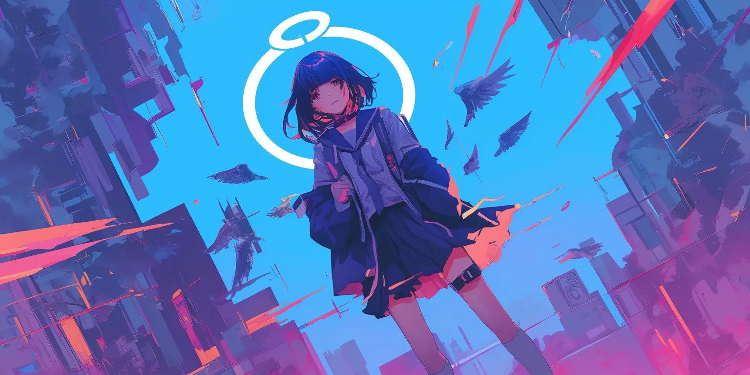 aesthetic wallpaper anime flcl, ciel, noragami, stray, sky