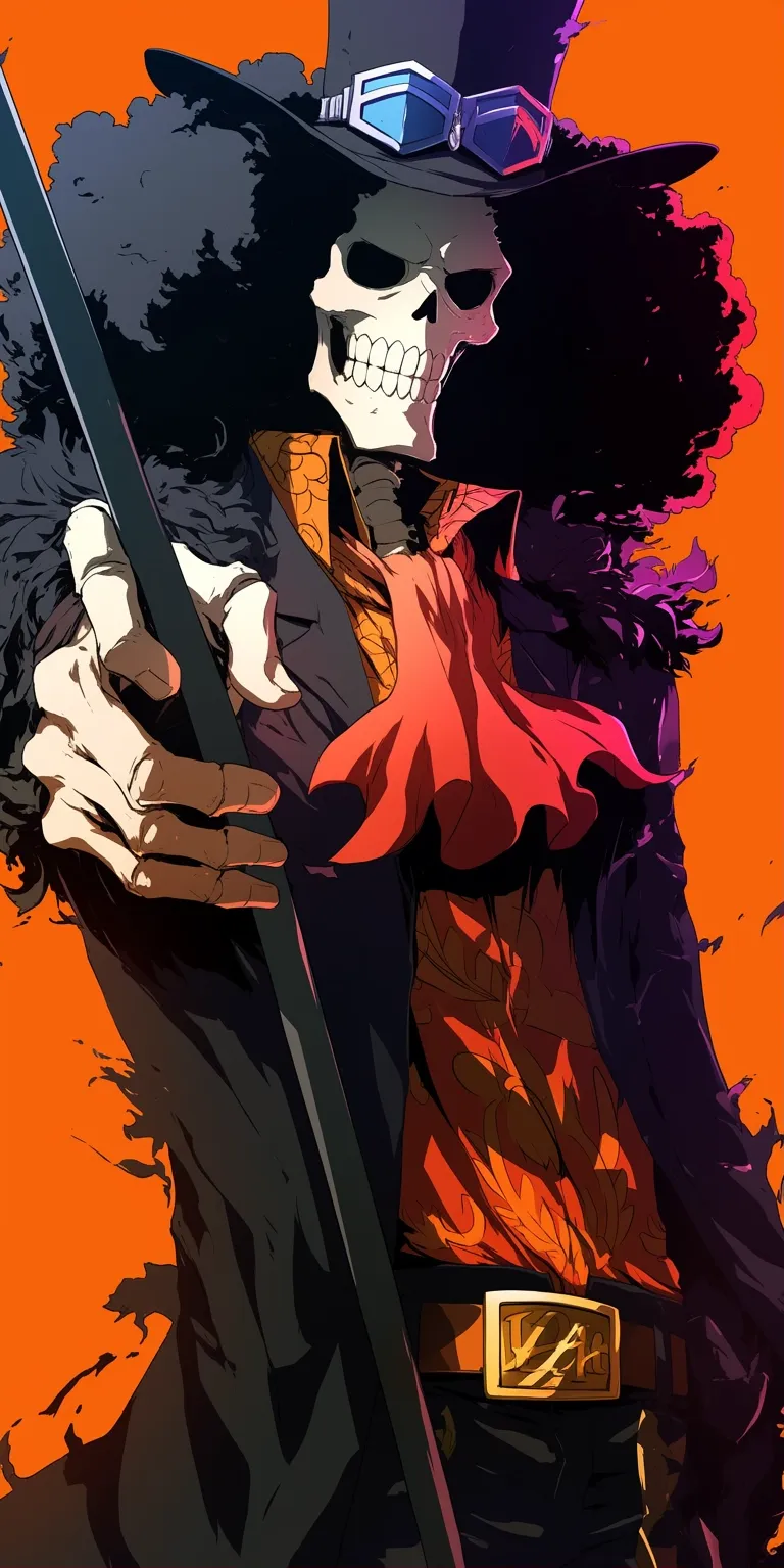 one piece brook wallpaper hellsing, nezuko, alucard, kakegurui, gurren