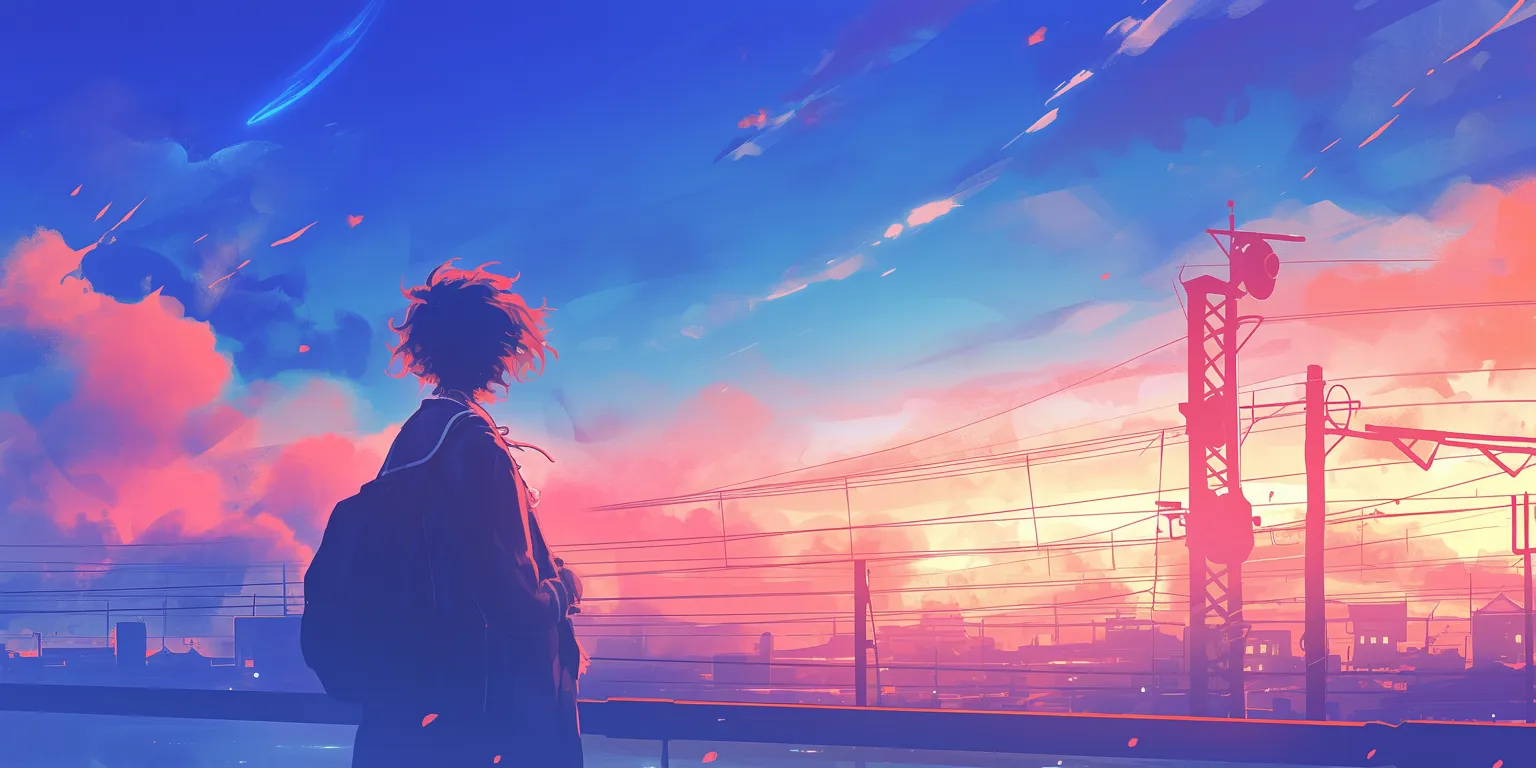 anime backgrounds iphone champloo, flcl, sunset, hyouka, lofi