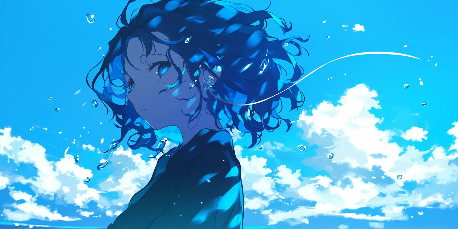blue lock wallpaper kimetsu, champloo, ciel, sky, ocean