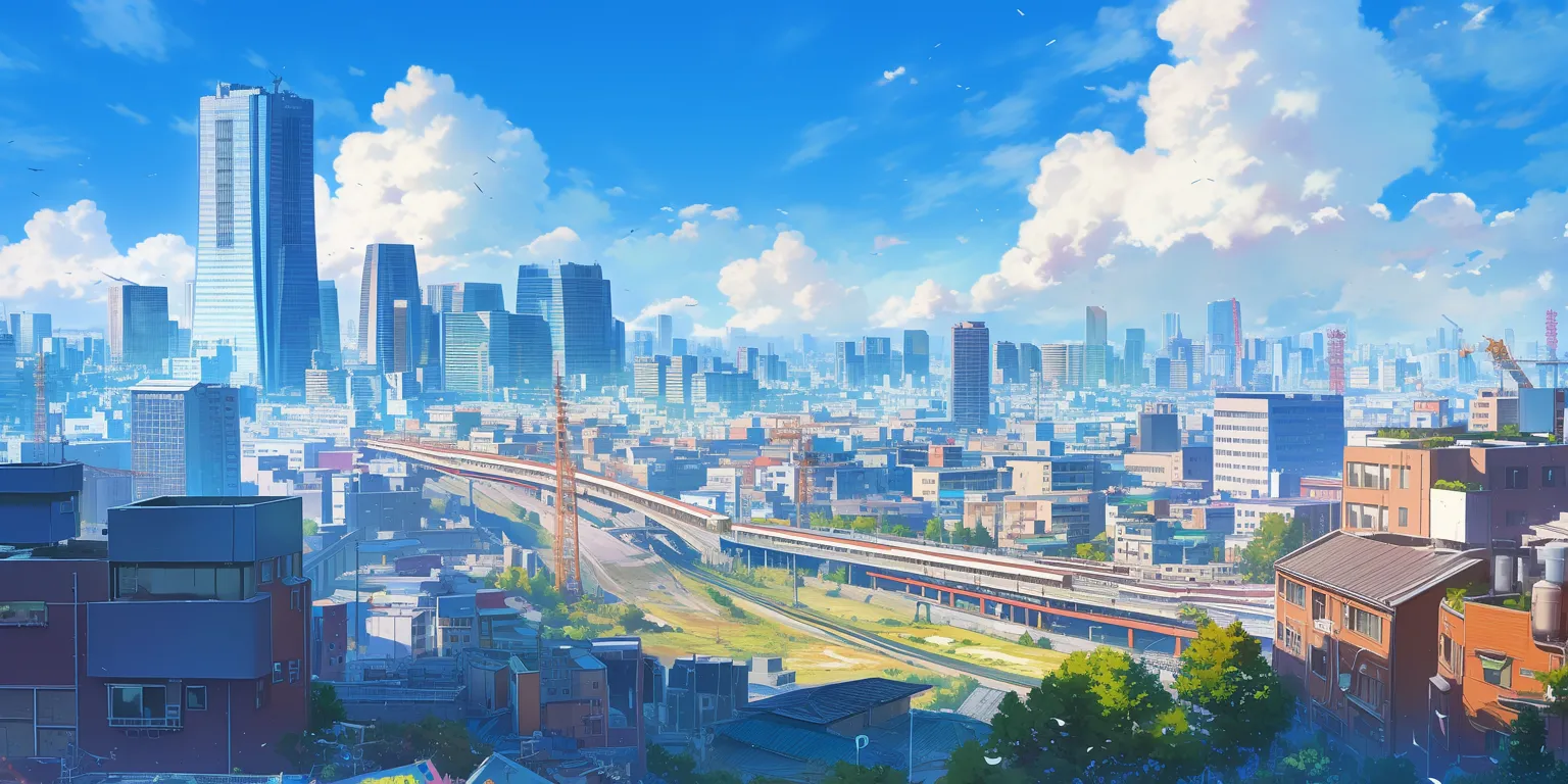 anime city background 3440x1440, tokyo, 2560x1440, ghibli